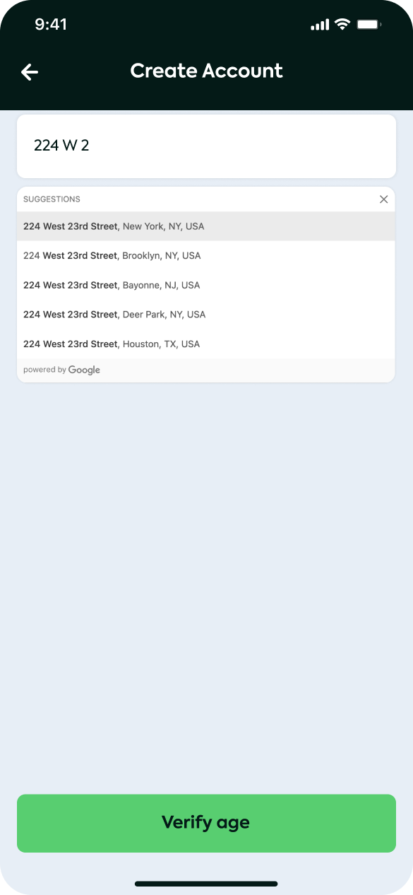 V3 edge-case · sticky header disabled, suggestions and Verify age CTA both visible