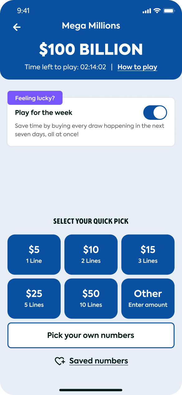 Quick Pick redesign · Screen 1